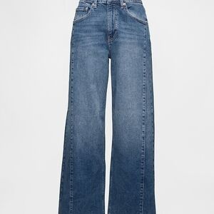 Women's Blue Wide-Leg Jeans